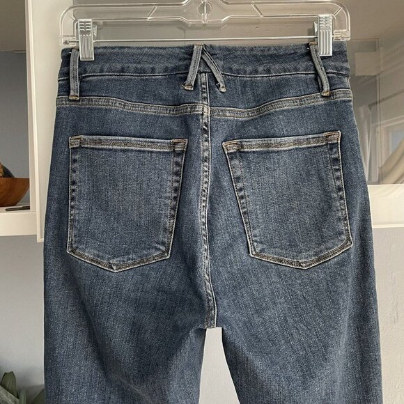 Good American Good Legs Crop Skinny Jeans Distressed 6/28 - Picture 5 of 8